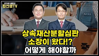 상속재산분할심판 소장이 왔어요. 어떻게 해야 하나요?