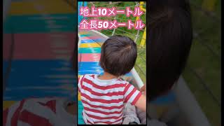 全長50mローラー滑り台ノーカット #2歳0ヶ月 #公園遊び