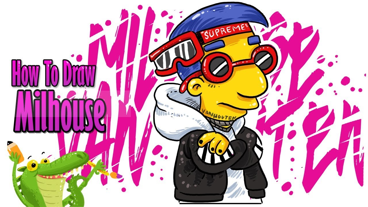 How To Draw Milhouse Van Houten Hypebeast | Bart Simpson - YouTube