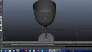 Maya 2012 - create a simple Glass Using Revolve