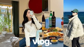 2박 3일 강릉여행 vlog • 존예 숙소 추천. 겨울바다 최고. 툇마루 vs 갤러리밥스. 강릉 맛집, 카페, 소품샵.