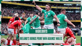 Highlights: Ireland's Bonus Point Win Against Wales