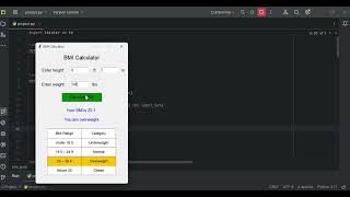 CS50P Final Project - BMI Calculator using Python GUI