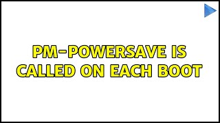 Ubuntu: pm-powersave is called on each boot