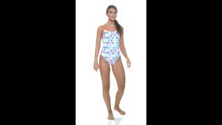 Arena Women's Linear Triangle Challenge Back One Piece Swimsuit | SwimOutlet.com