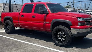 New 20x10 Mayhem Wheels and 3 inch level kit on 2007 Chevy 1500HD Classic