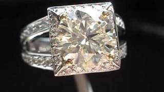 2.53ct Light Yellow Diamond Set in Halo RIng