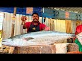 KASIMEDU 🔥 SPEED SELVAM | 17 KG BIGGEST FRESH SEER FISH CUTTING VIDEO | IN KASIMEDU | FF  CUTTING🔪