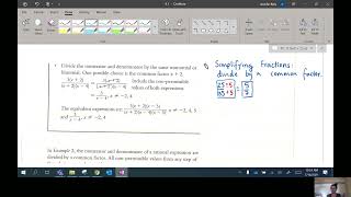 Pre-Calculus 11 - Lesson 6.1 - Simplifying Rational Expressions