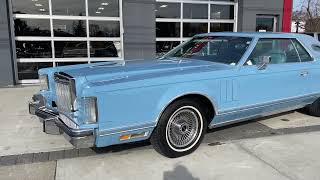 1979 LINCOLN MARK V BEAUTIFUL WEDGWOOD BLUE FOR SALE WWW.HOLLYWOODMOTORSUSA.COM