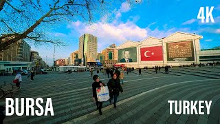 4K Bursa city, Turkey Walking Tour