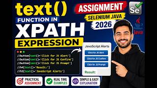 82. text() function in XPath Expression - Assignment (Selenium Java 2026)