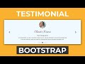 Testimonial Carousel using Bootstrap | Bootstrap Testimonial Slider
