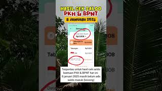 Hasil cek saldo PKH dan BPNT hari ini 8 Januari 2025 KKS Bank BNI #infopkhhariini #bpntcair #bansos