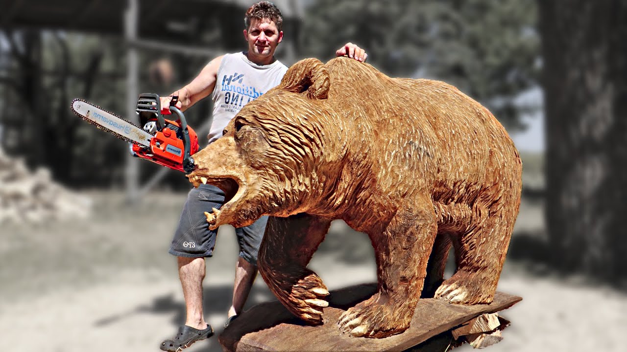 Life Size Wood Carved Bears At Thomas Ramirez Blog