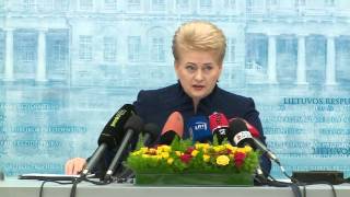 Prezidentės Dalios Grybauskaitės spaudos konferencija