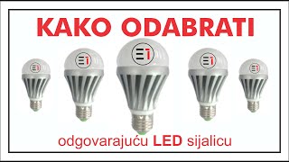 KAKO ODABRATI odgovarajucu LED sijalicu ?