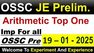 OSSC JE Prelim Arithmetic Questions #ossc #osscje #osscexam #osscscew #ossccgl