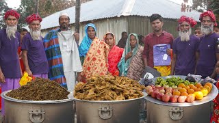 Burned House Rebuild - Chicken Roast Polao With Light Iftar Arranged by Grandpa for Poor Family