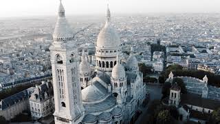 Aerial footage of Paris, France - 4K