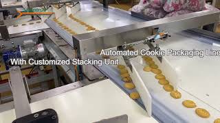 Automatic cookie packing line with customized stacking unit - Soontrue Packaging Solutions