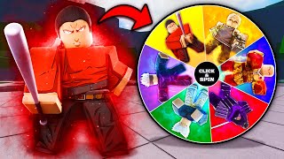 RANDOM WHEEL Decides my MOVESET in ROBLOX The Strongest Battlegrounds...