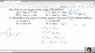 Solves Problems Involving Quadratic Equations And Rational Algebraic Equations Grade 9 Q1-M3