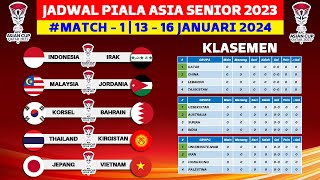 Jadwal Piala Asia 2023 Pekan ke 1 - Timnas Indonesia vs Irak - Piala Asia Senior 2023 - Live RCTI