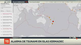 Terremoto 8,1 en Nueva Zelanda provoca alerta de tsunami - Islas Kermadec