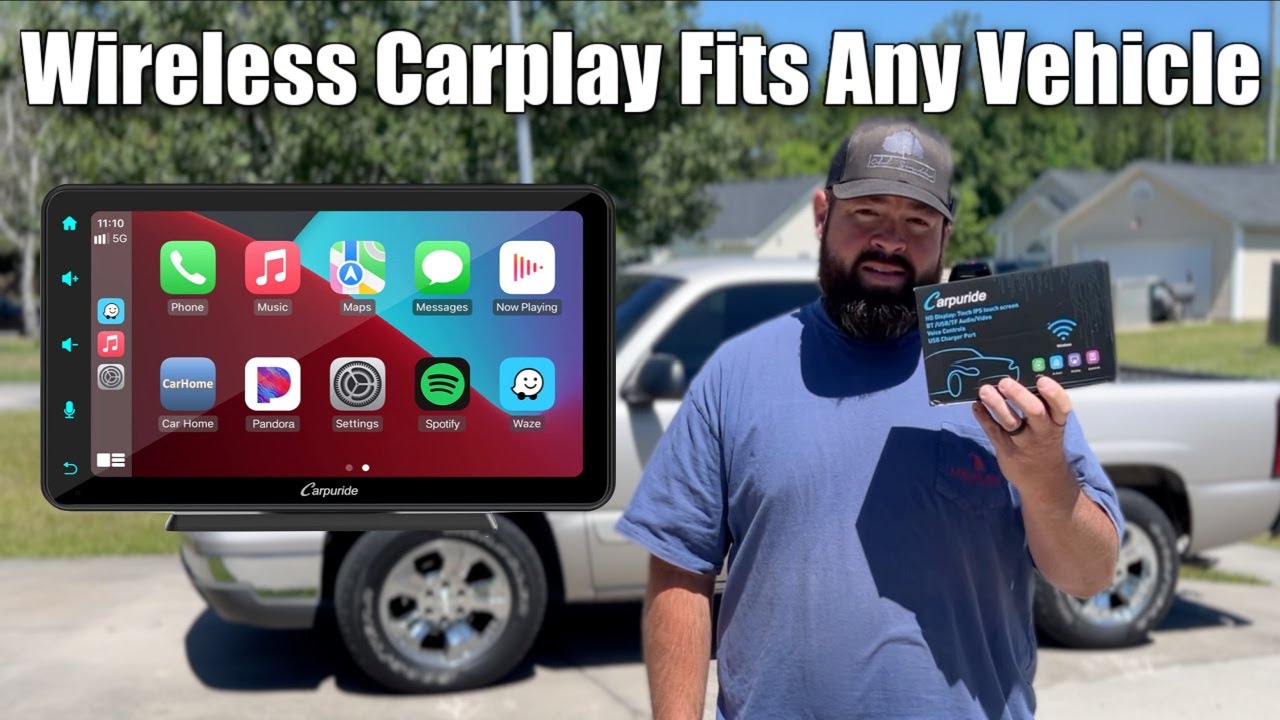 How To Add Wireless CarPlay To *ANY VEHICLE* | 7" Bluetooth Touchscreen ...