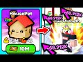 I Bought 10 MILLION RICKET HOUSE PET and Became SUPER OP in Roblox Pull A Sword..