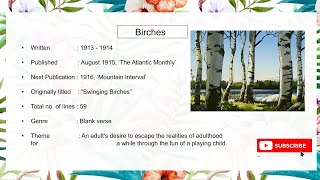 Birches | Robest Frost | Line Wise Explanation in Tamil | PGTRB #birches #pgtrbenglish #poem