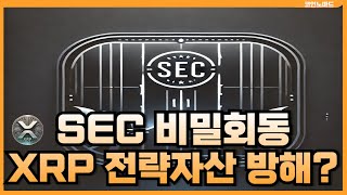 XRP가 트럼프 크립토 전략 자산비축의 걸림돌?/ Sec 비밀회동