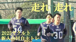 走れ 走れ　2025ヤクルト新人合同自主トレ　戸田球場　2025.1.9