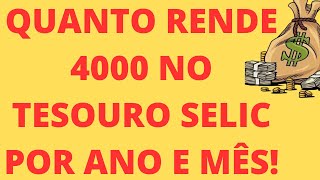 Quanto Rende 4000 no Tesouro Selic