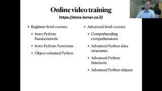 Reuven Lerner's Python training — virtual booth for PyCon 2020