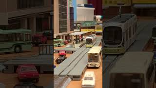 #ユニトラム 広島電鉄 フラワートレイン N-scale, Hiroden 1000 LRT series. KATO 鉄道模型 Nゲージ ぐりぷらひろば #shorts #short