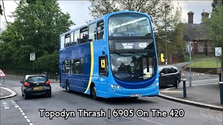 TOPODYN THRASH | Journey On The 420 | 6905 (BJ63 UJN) | Volvo B9TL / Wright Eclipse Gemini 2