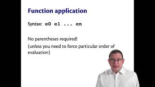 Function Application | OCaml Programming | Chapter 2 Video 10