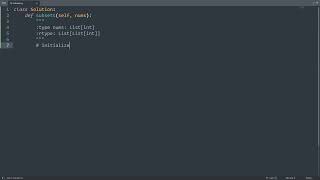 Leetcode 78. Subsets in Python | Python Leetcode | Python Coding Tutorial | Python Coding ASMR