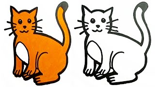 How To Draw Cute Cats Easy Step By Step | Cara Menggambar Kucing Lucu Sederhana Dengan Mudah Terbaru