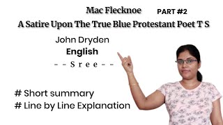 Mac Flecknoe Summary In English (Line 1 to 50) || By John Dryden || Line by Line