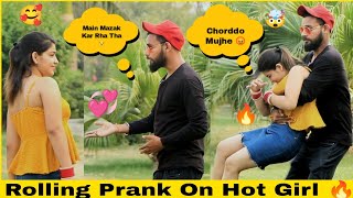 Rolling Prank On Hot Girl | She Said Yes | Gone Wrong | Cute Reactions | By Ayush | Apka Ayush