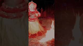 അഗ്നിയിൽ ആറാടി പൊട്ടൻ തെയ്യം| Theyyam jumping into fire| #theyyam #shorts #festival #trending