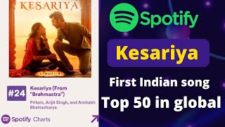 Kesariya song | first time indian song | top 50 songs in global Spotify chart | Arijit Singh.