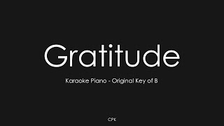 Gratitude - Brandon Lake | Piano Karaoke [Original Key of B]