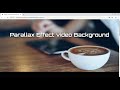 Parallax Effect Video Background using |  HTML | & | CSS | NO JAVASCRIPT