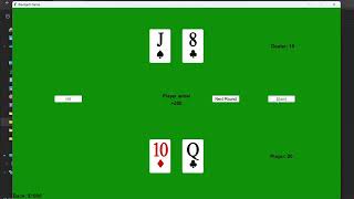 Blackjack using TKinter