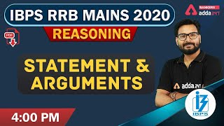 IBPS RRB Mains 2020 | IBPS RRB PO & Clerk Reasoning | Statement & Arguments | Adda247