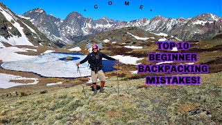 Top 10 Beginner Backpacker Mistakes